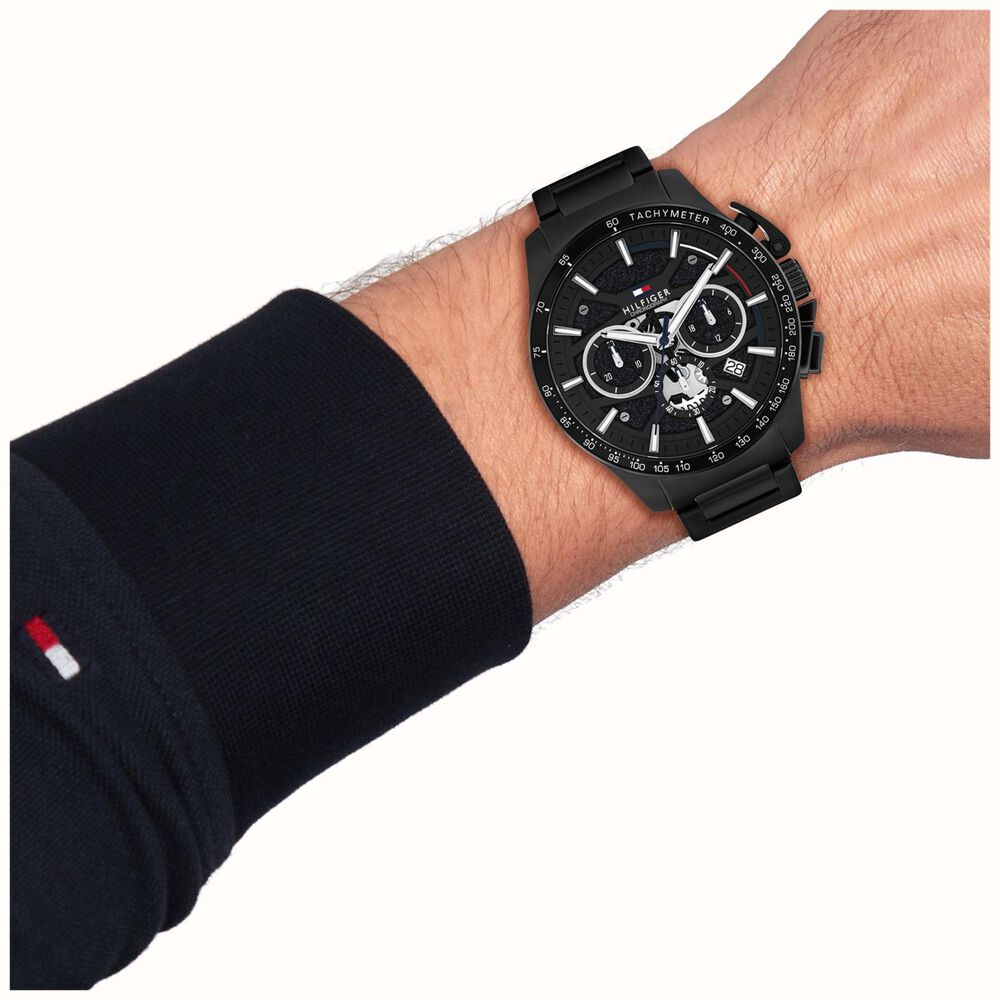 Tommy Hilfiger 44mm Black Dial & Black PVD Steel Bracelet Watch