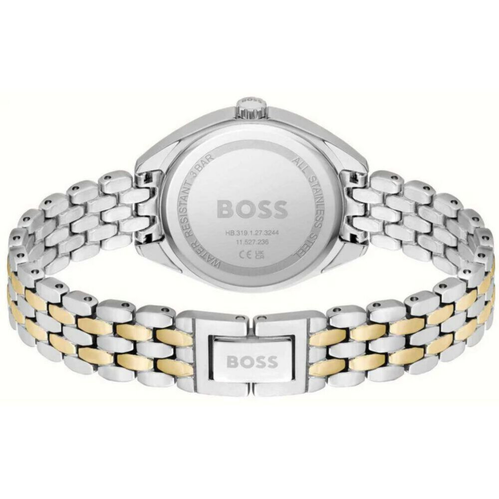 BOSS Mae 30mm 3 Hand Silver Dial Two Tone Bracelet Watch image number 2