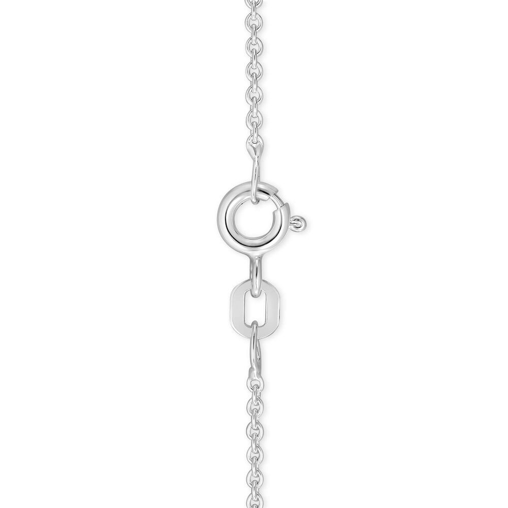 Silver cubic zirconia vintage-style pendant (Chain Included) image number 2