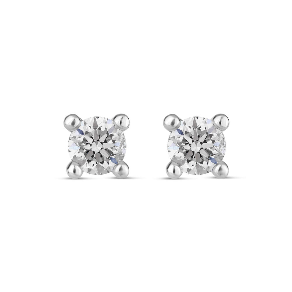 18ct White Gold 0.70ct Diamond Orchid Setting Earrings