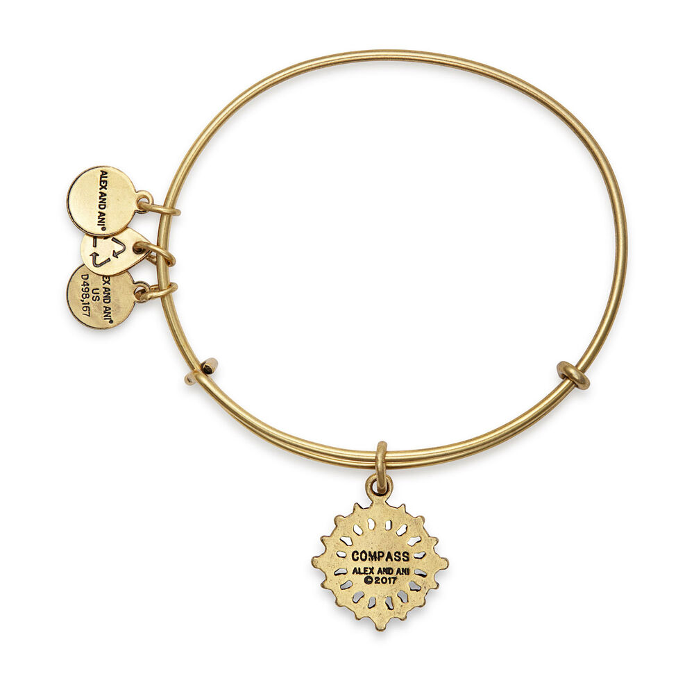 Alex and Ani Rafaelian Gold Compass III Bangle image number 1