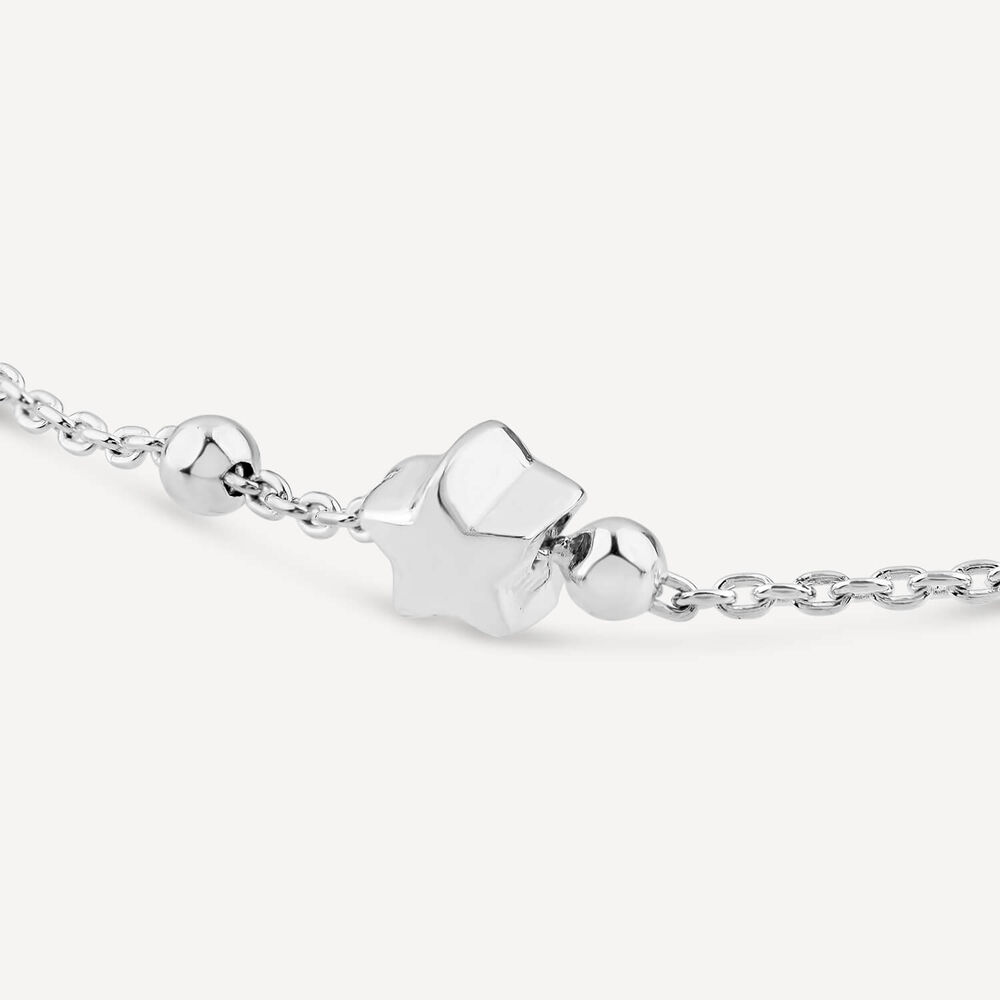 Sterling Silver Stars & Balls Charm Bracelet image number 2