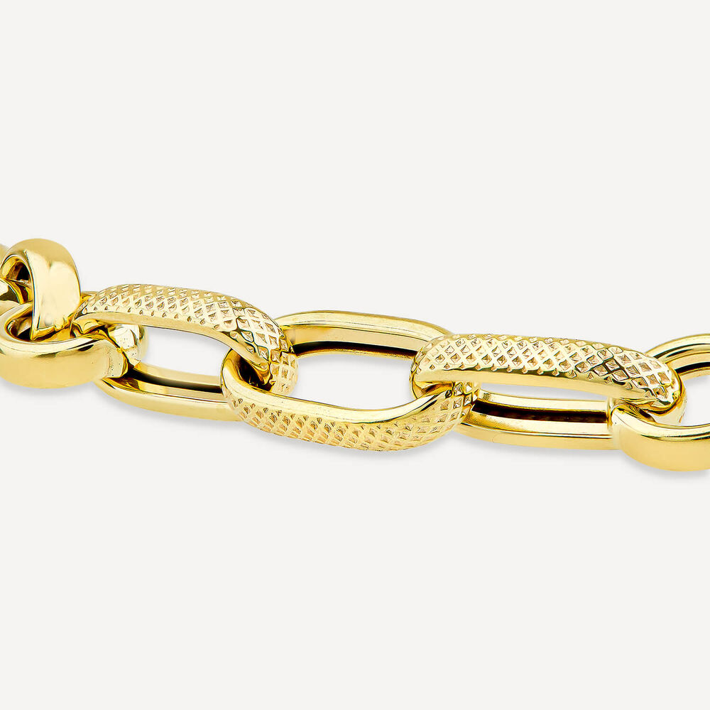 9ct Yellow Gold Belcher Curbed Link Bracelet image number 2
