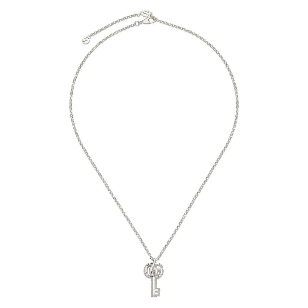 Gucci GG Marmont Shinny Silver Key Necklet