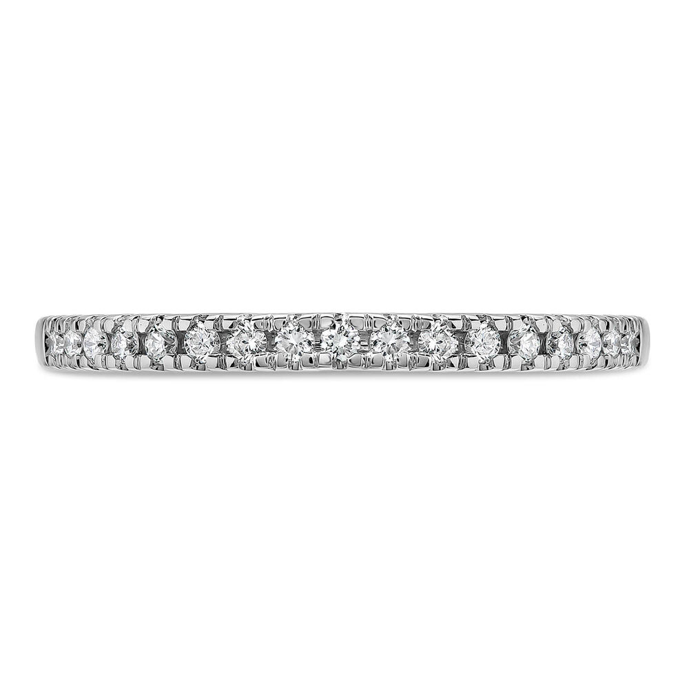 9ct White Gold 0.07ct Diamond Claw Eternity Ring image number 1