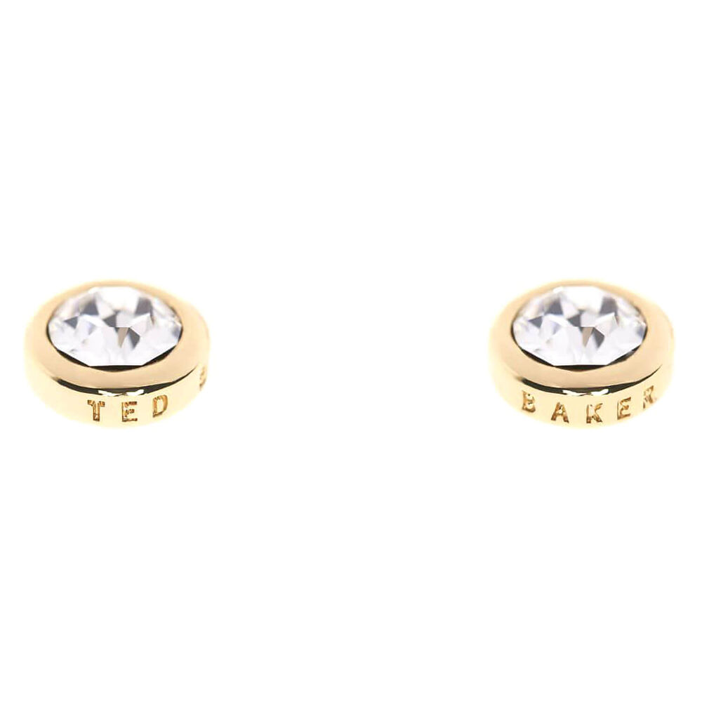 Ted Baker Sinaa Yellow Gold Plated Crystal Stud Earrings image number 0
