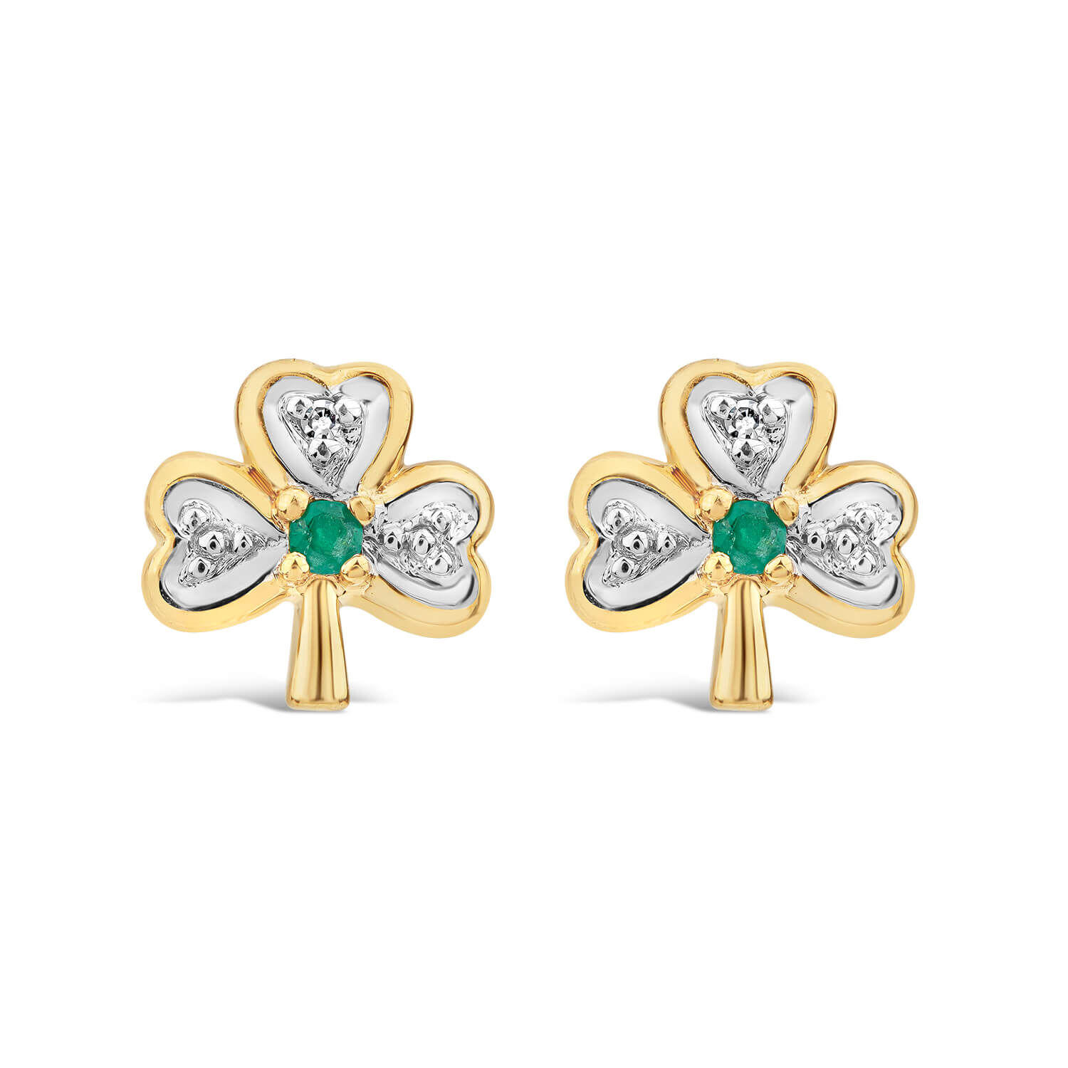 Diamond shamrock earrings top