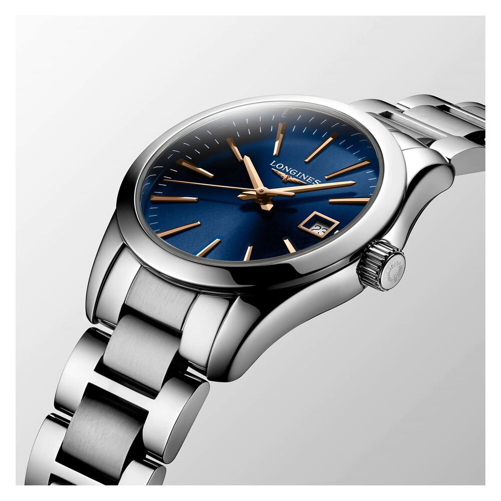 Longines Conquest Classic Blue Dial Steel 29.5mm Ladies Watch image number 1