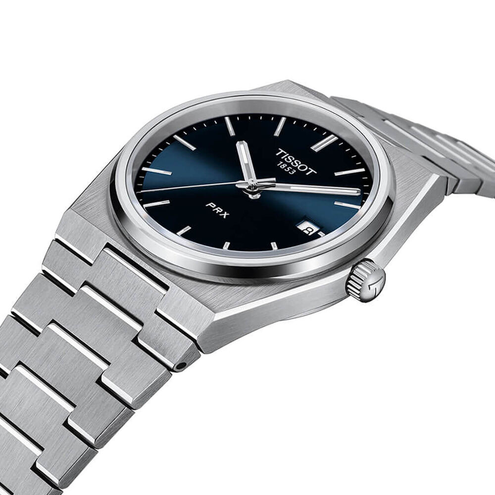 Pre-Owned Tissot PRX 40mm Blue Dial Stainless Steel Bracelet Watch