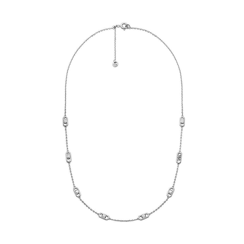 Michael Kors Astor Rhodium Plated Link Necklace image number 0