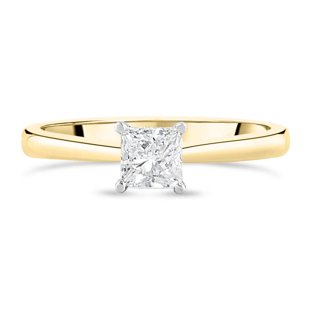 18ct Yellow Gold 0.40ct Diamond Solitaire Tulip Setting Ring