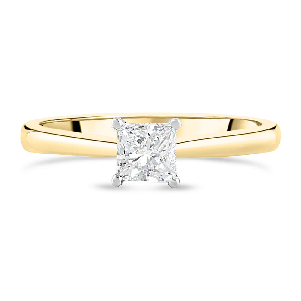 18ct Yellow Gold 0.40ct Diamond Solitaire Tulip Setting Ring image number 1
