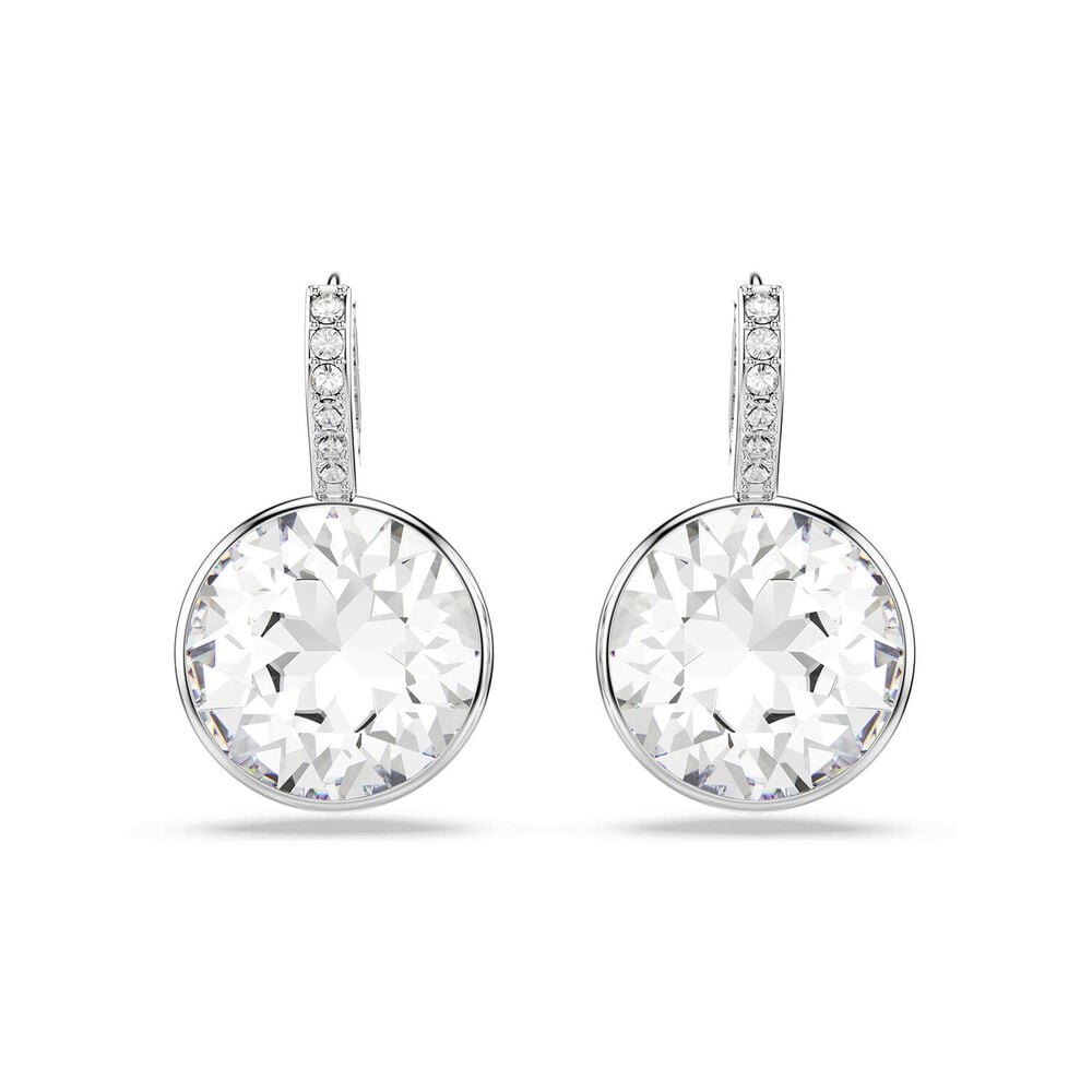Swarovski Millenia Crystals Rhodium Plated Round Drop Earrings