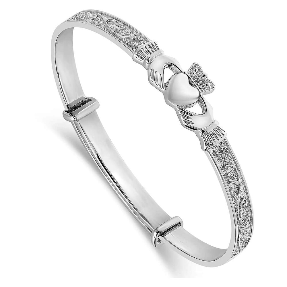 Sterling Silver Claddagh Baby Bangle