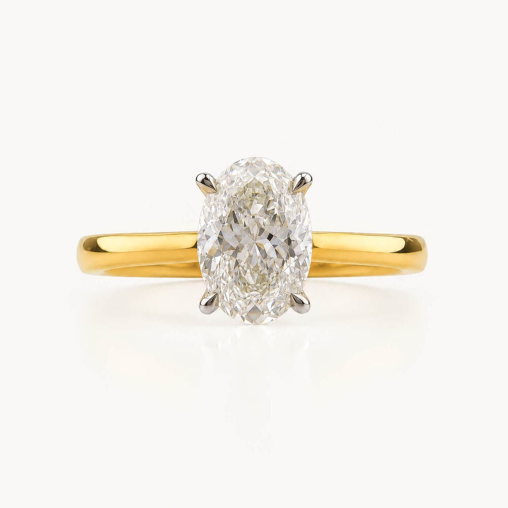 Born Nova 18ct Yellow Gold 1.50ct Oval Lab Grown Diamond Solitaire Ring