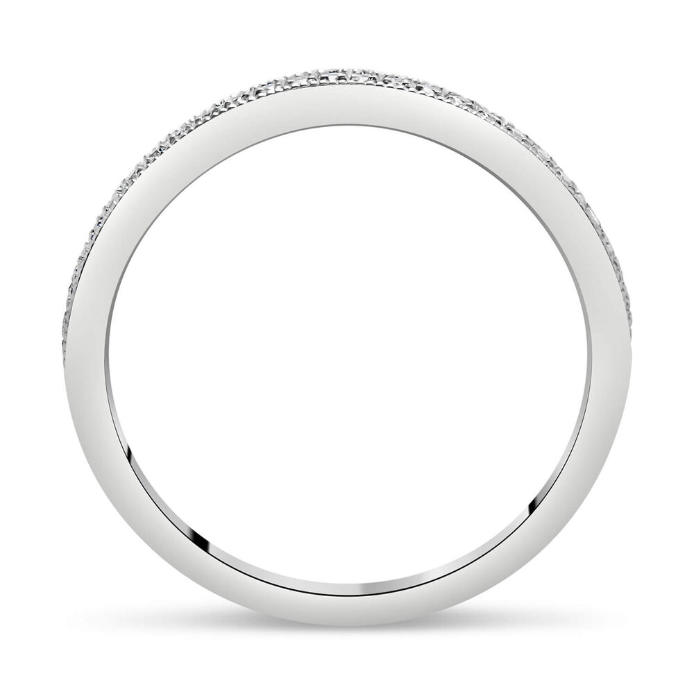 Kathy de Stafford 18ct White Gold Milgrain Dip Ring 0.11ct image number 2