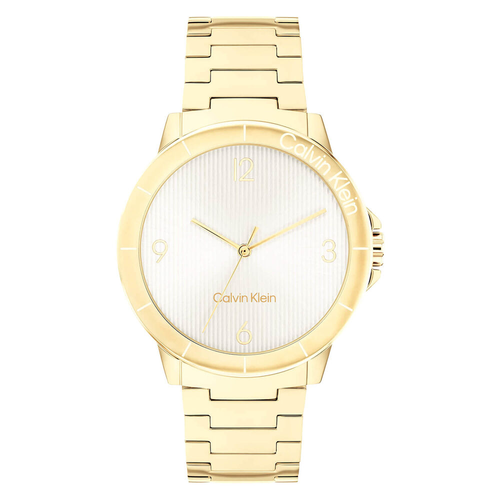 Calvin Klein Vivacious 36mm Silver Dial Gold Steel Bracelet Watch