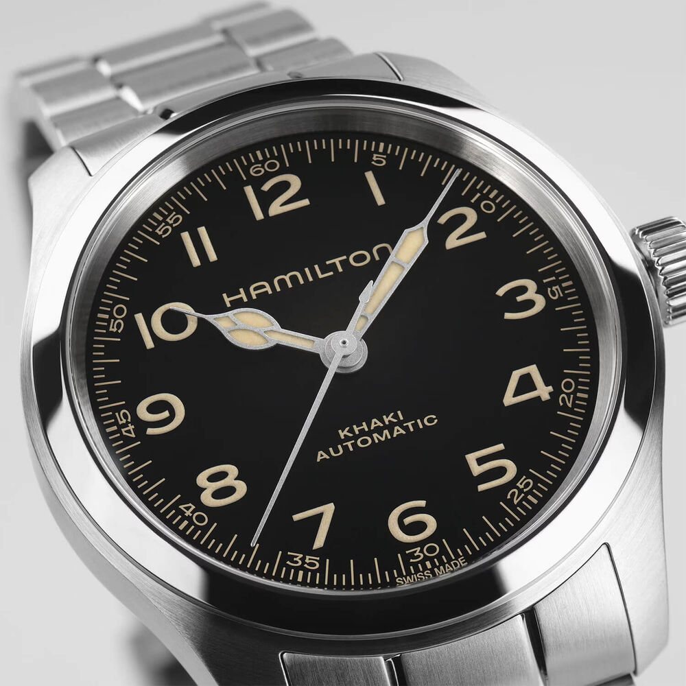 Hamilton Khaki Field Murph 38mm Black Dial Steel Case & Bracelet Watch