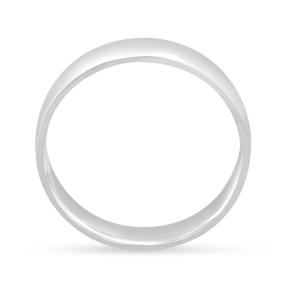 9ct White Gold Plain Men's 5mm Wedding Ring image number 2