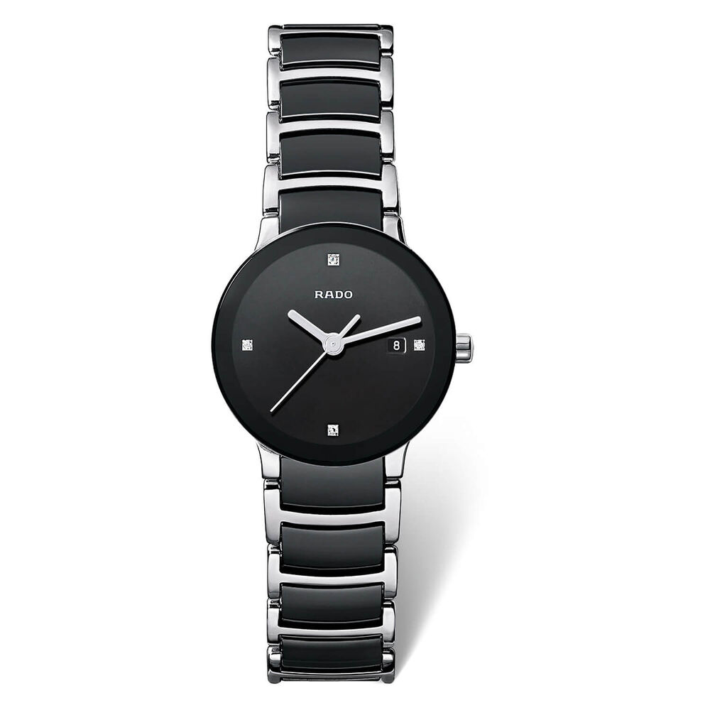 Rado Centrix Ladies' Diamond Dial Ceramic Stainless Steel Bracelet Watch