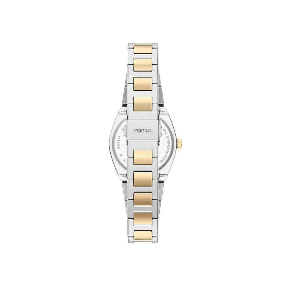 Fossil Everett 27mm Silver Dial Two Tone Steel Bracelet Watch