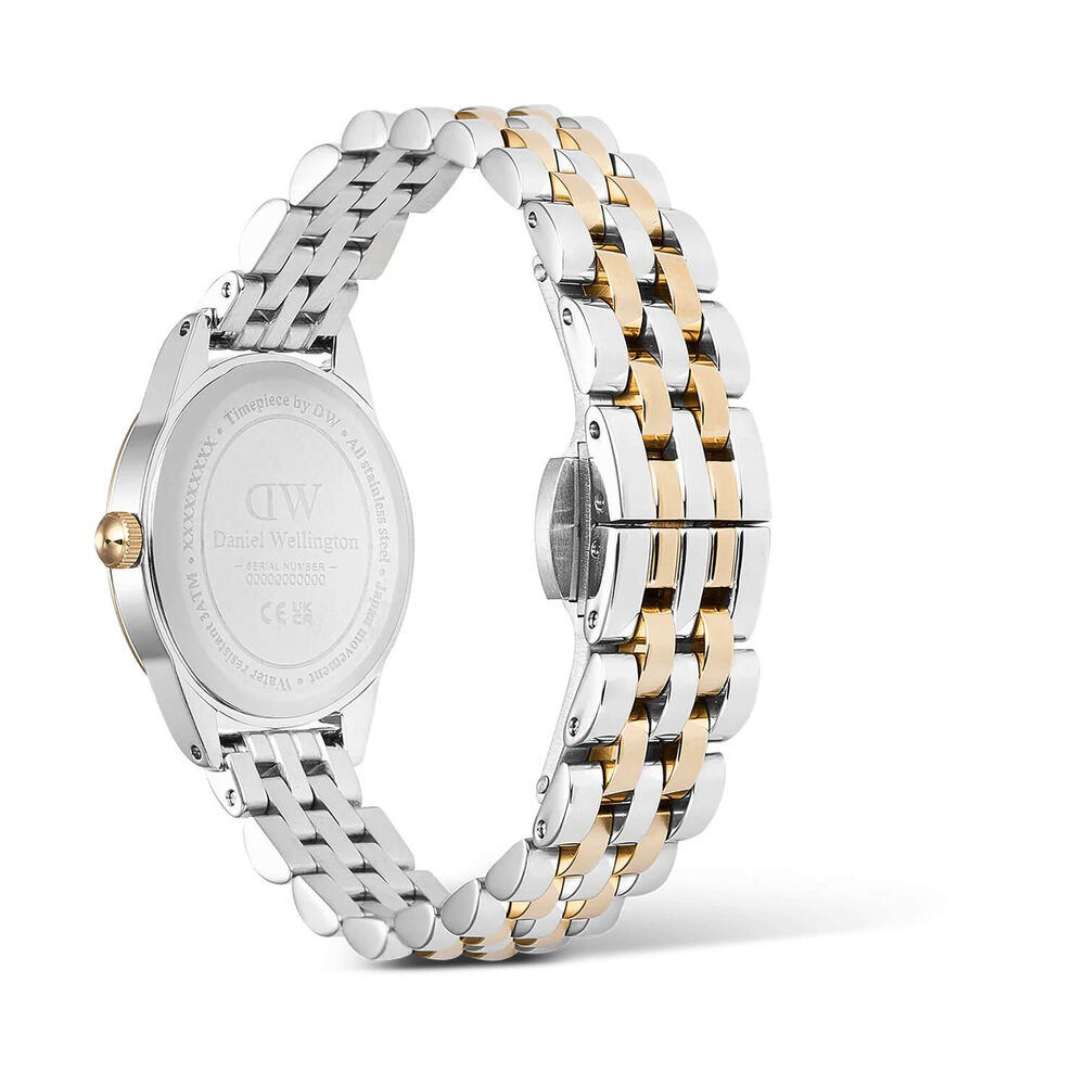 Daniel Wellington Ophelia Mini Two Tone Gold 22x25.5mm White Dial Steel Bracelet Watch image number 3
