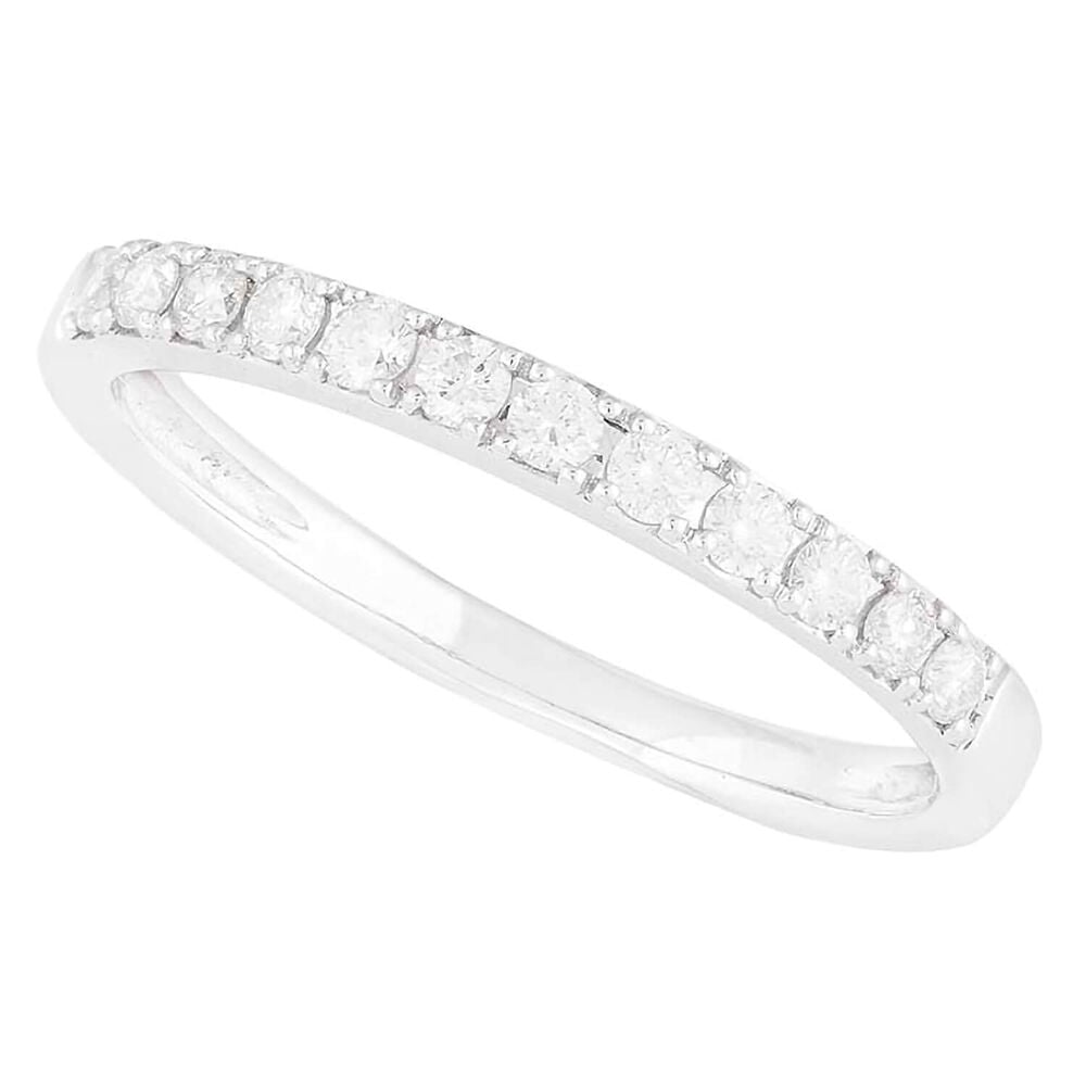 Ladies' 9ct White Gold and Diamond Claw Set Eternity Ring 0.25ct image number 0