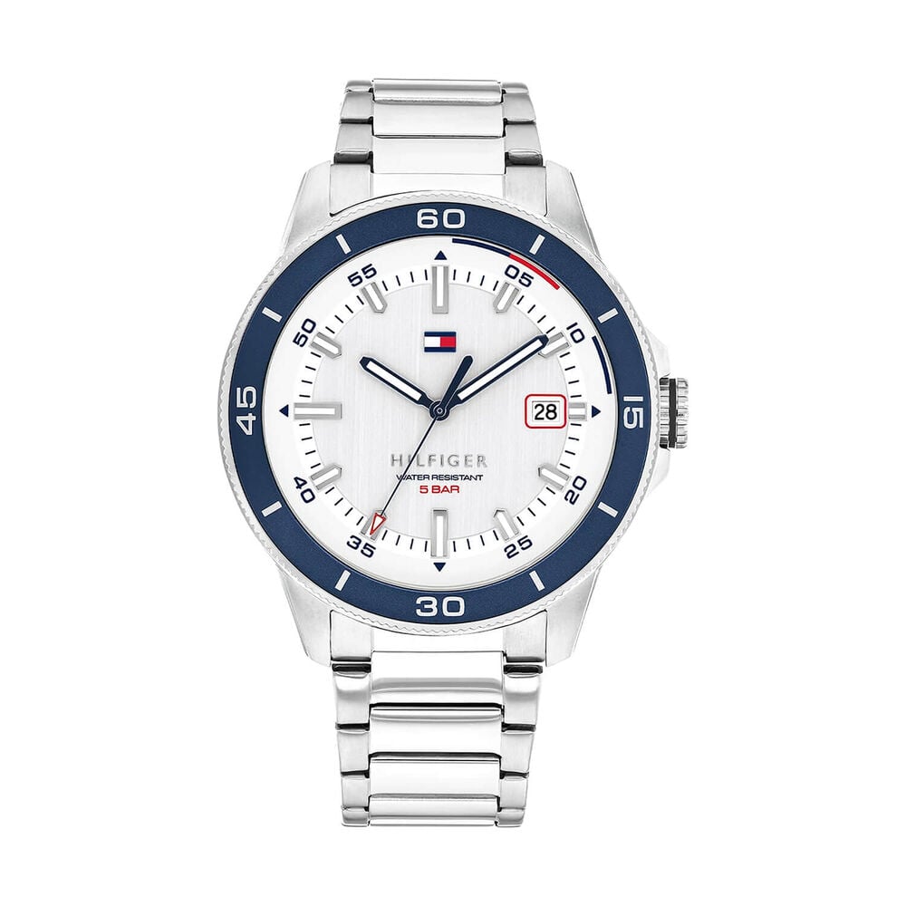 Tommy Hilfiger Remy 43mm White Dial Steel Bracelet Watch