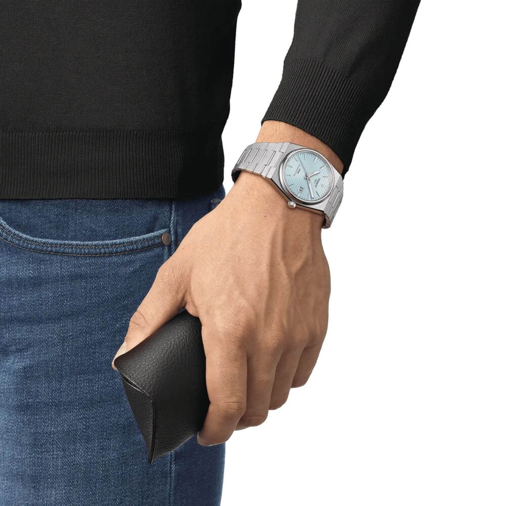 Tissot PRX Powermatic 80mm 40mm Ice Blue Dial Bracelet Watch image number 3