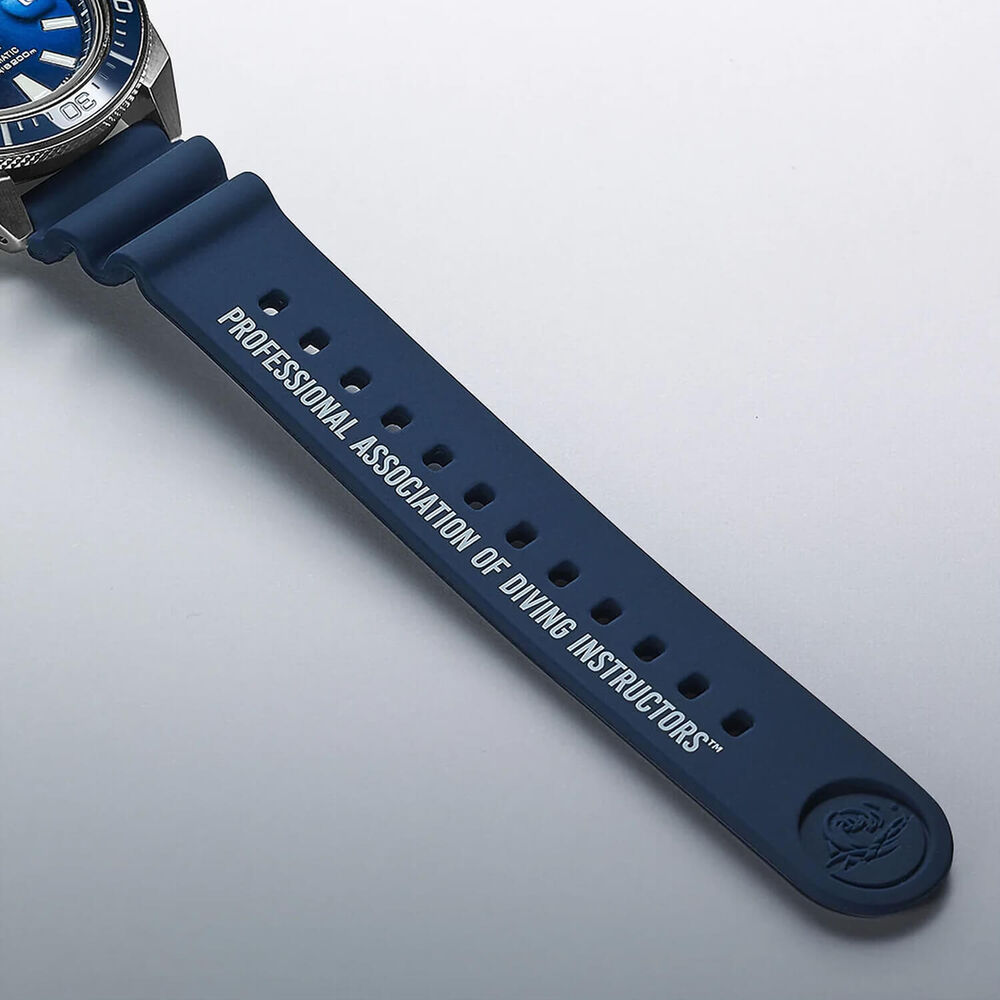 Seiko Prospex  ‘Deep Blue’ Samurai Padi Special Edition 44mm Blue Dial Blue Rubber Strap Watch image number 4