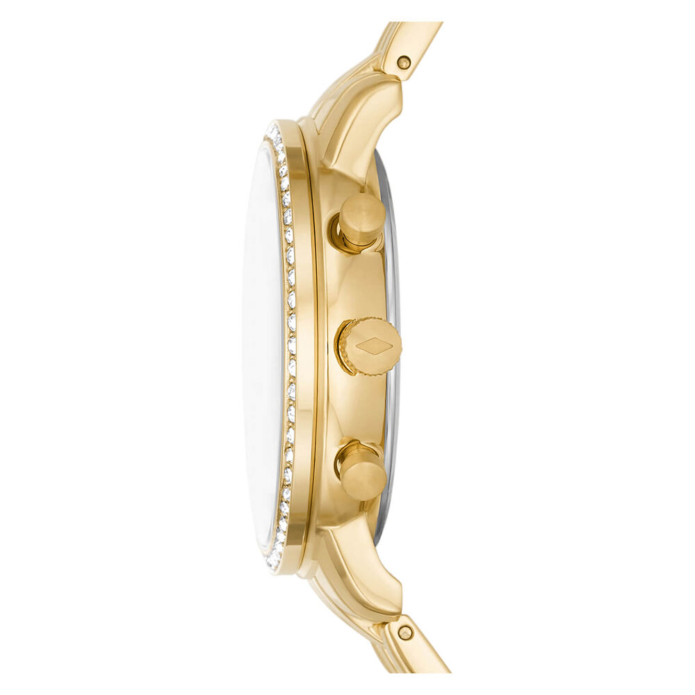 Fossil Neutra 36mm Chronograph Yellow Gold Dial Bracelet Ladies' Watch image number 2
