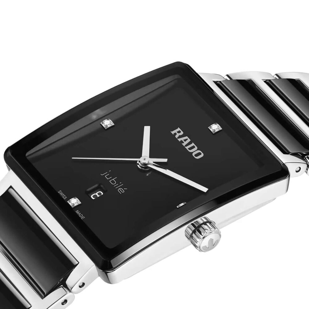 Rado Integral Diamonds 31.5mm Black Dial Stainless Steel Bracelet Watch