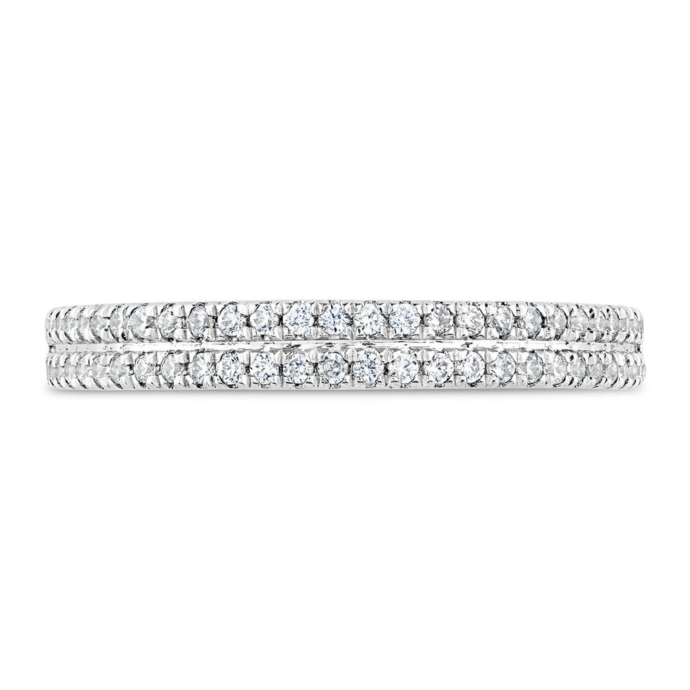 Kathy De Stafford's 18ct White Gold 0.25ct Diamond Double Row Ring