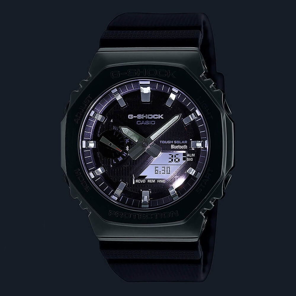 G-SHOCK Metal Covered 49.3mm Dial Black Resin Strap Watch