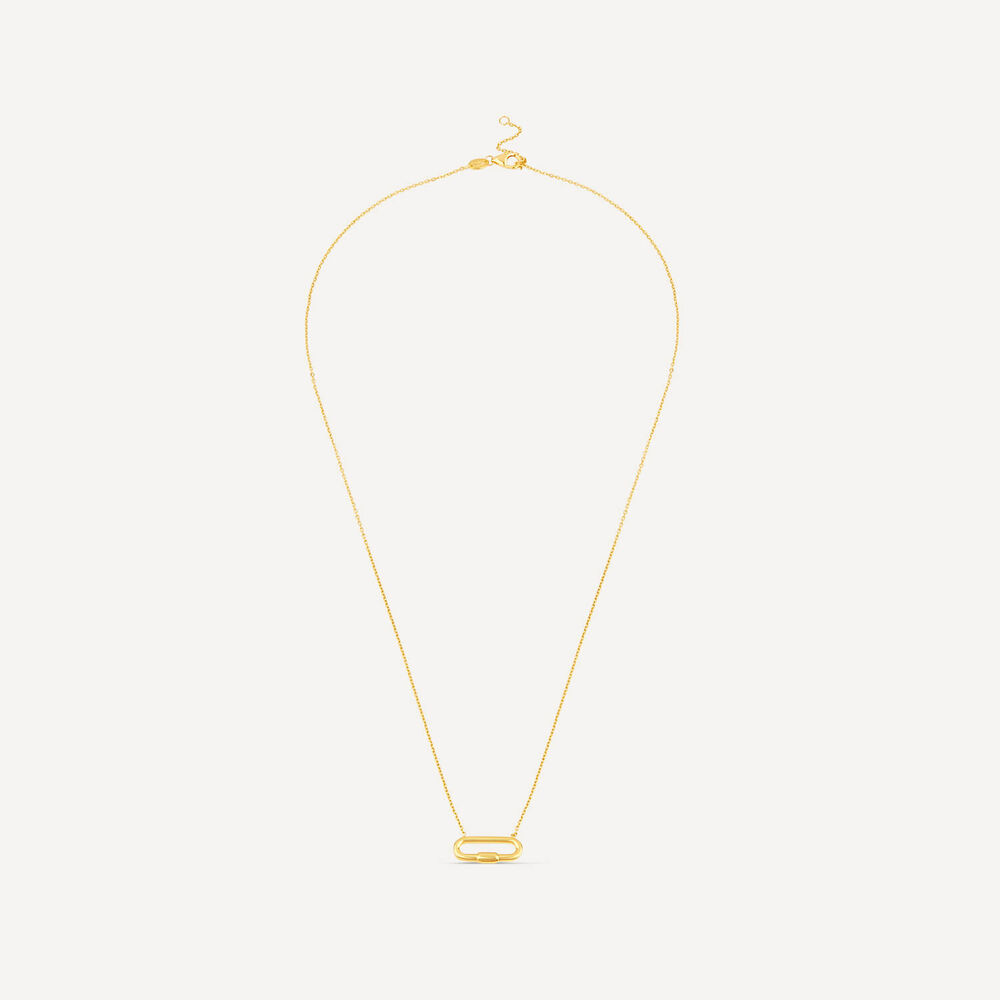 9ct Yellow Gold Carabiner Pendant image number 2