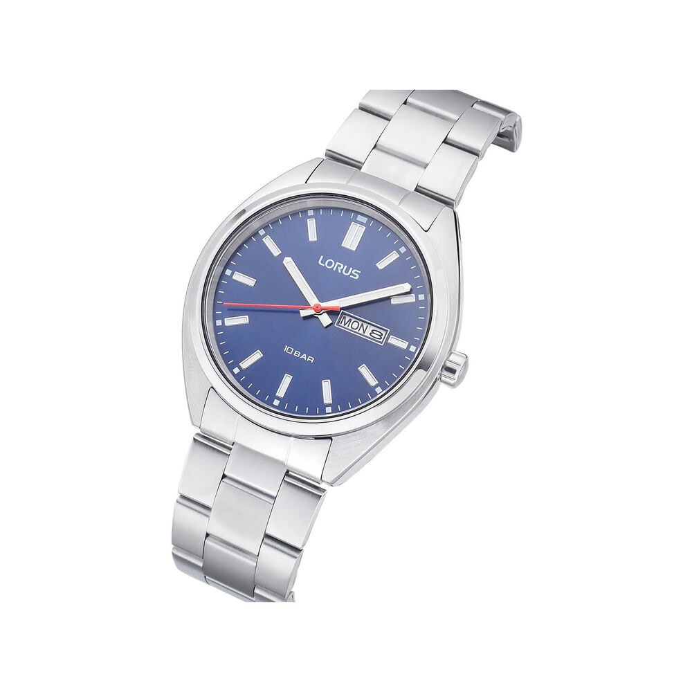 Lorus Quartz Gents 41mm Blue Gradation Dial Steel Bracelet Watch image number 1