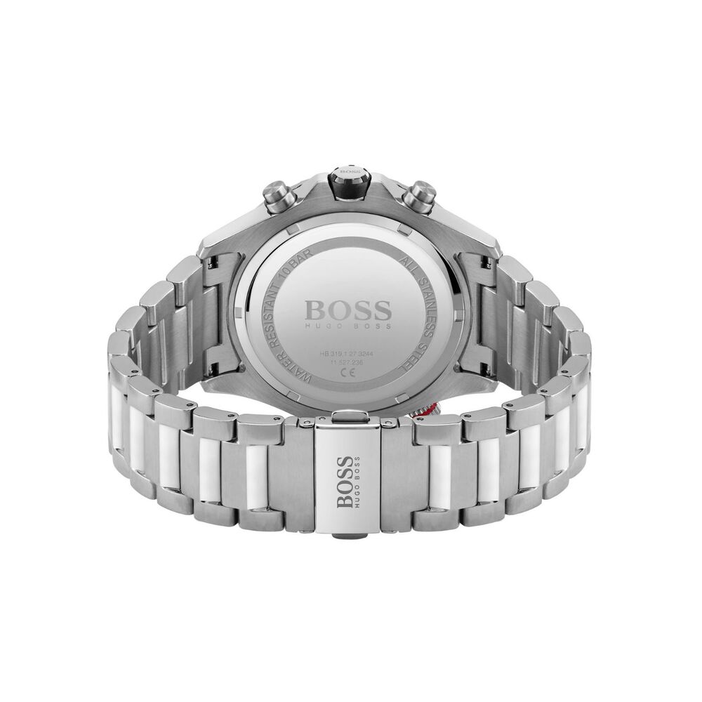 Hugo Boss Globetrotter 46mm Blue Dial Chronograph Steel Case Bracelet Watch image number 2