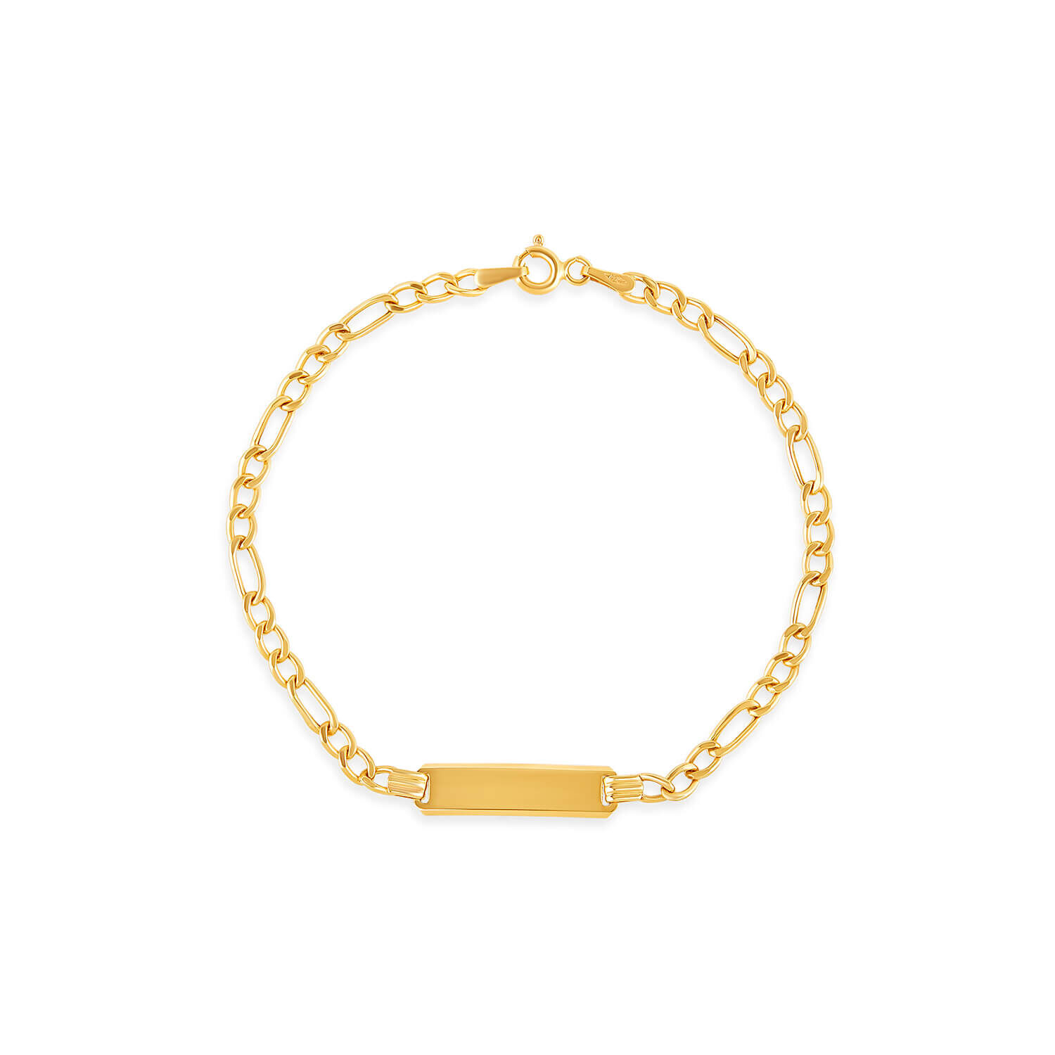 9ct Yellow Gold Figaro Identity Bracelet