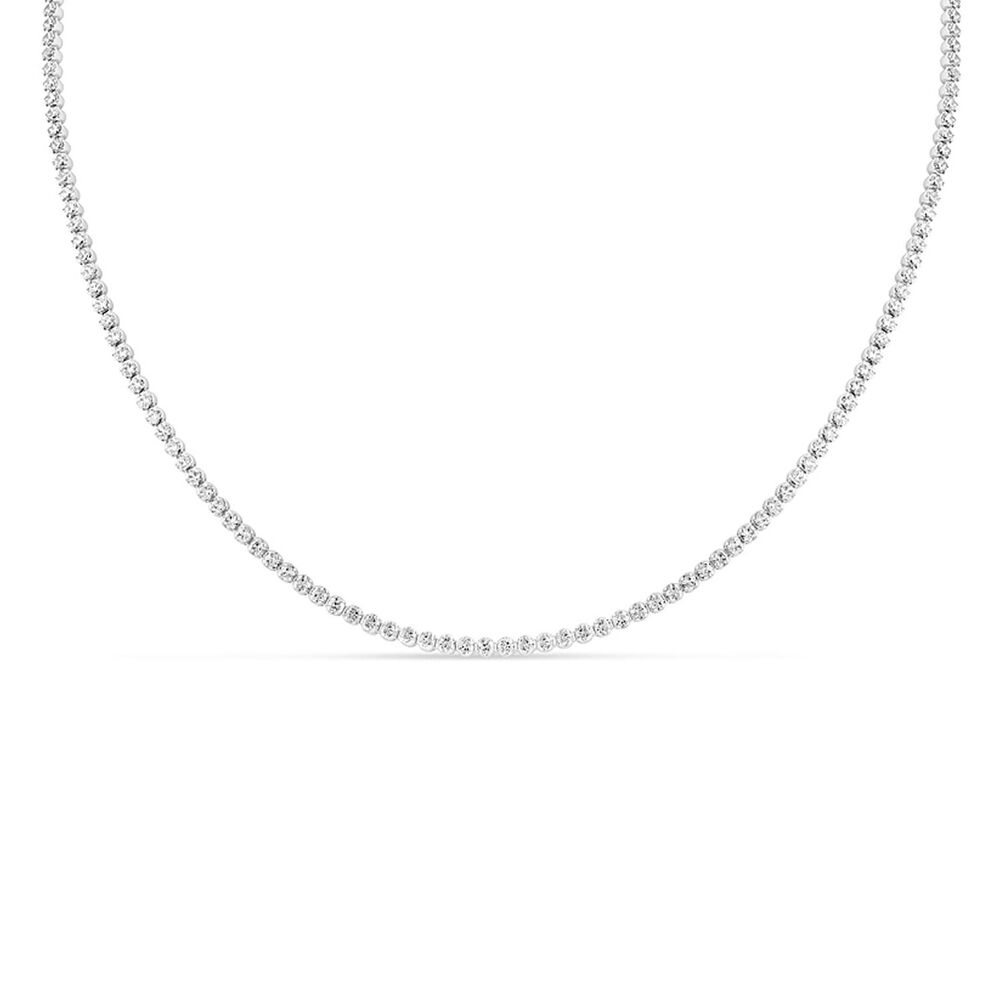 Sterling Silver Single Row Crystal Necklet image number 2