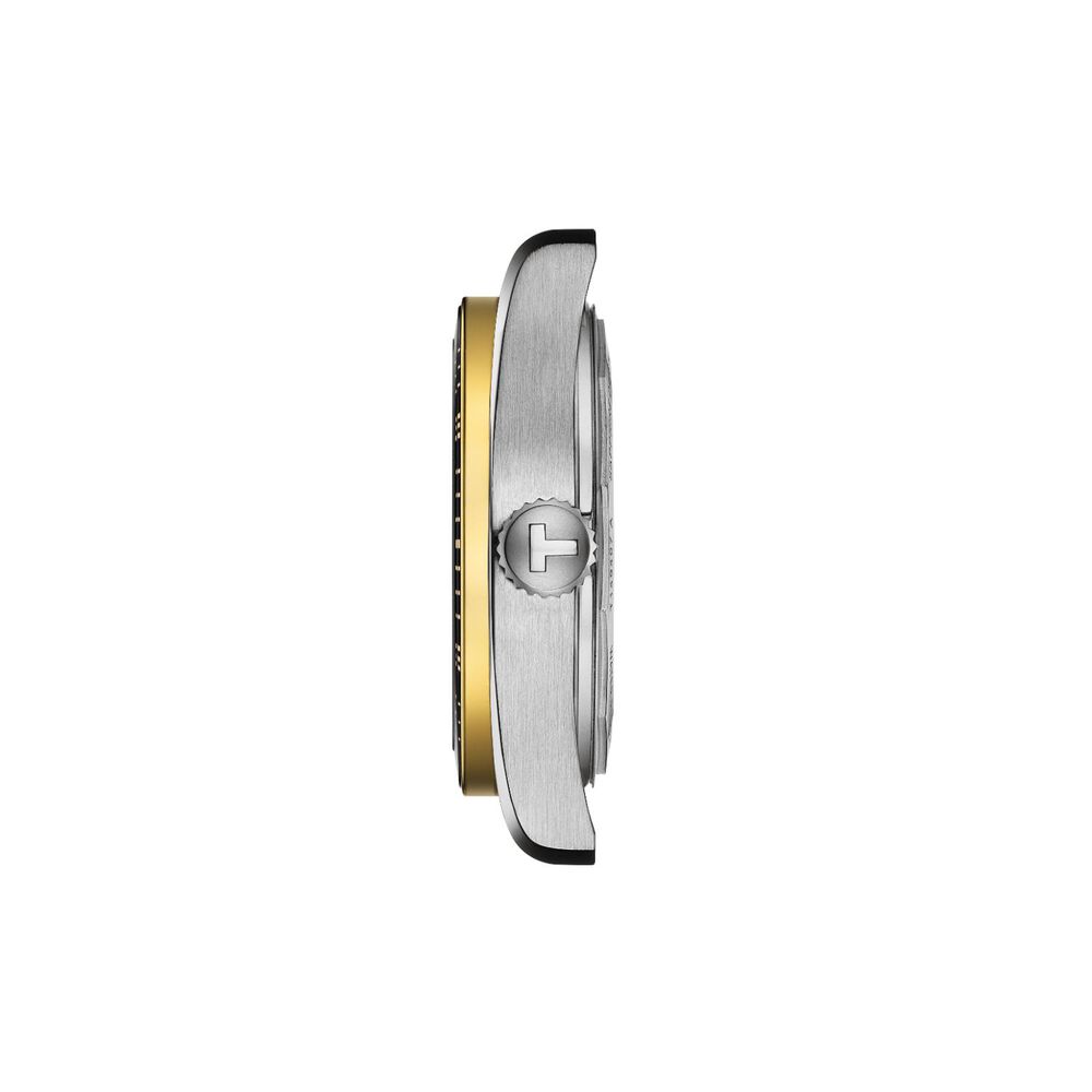 Tissot PR516 Powermatic 80 38mm Cream Dial Two Tone Steel Bracelet Watch image number 2