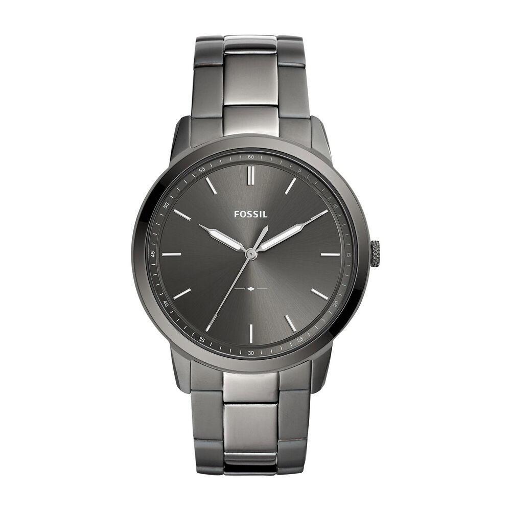 Fossil The Minimalist Grey Steel 44mm Men's Watch image number 0