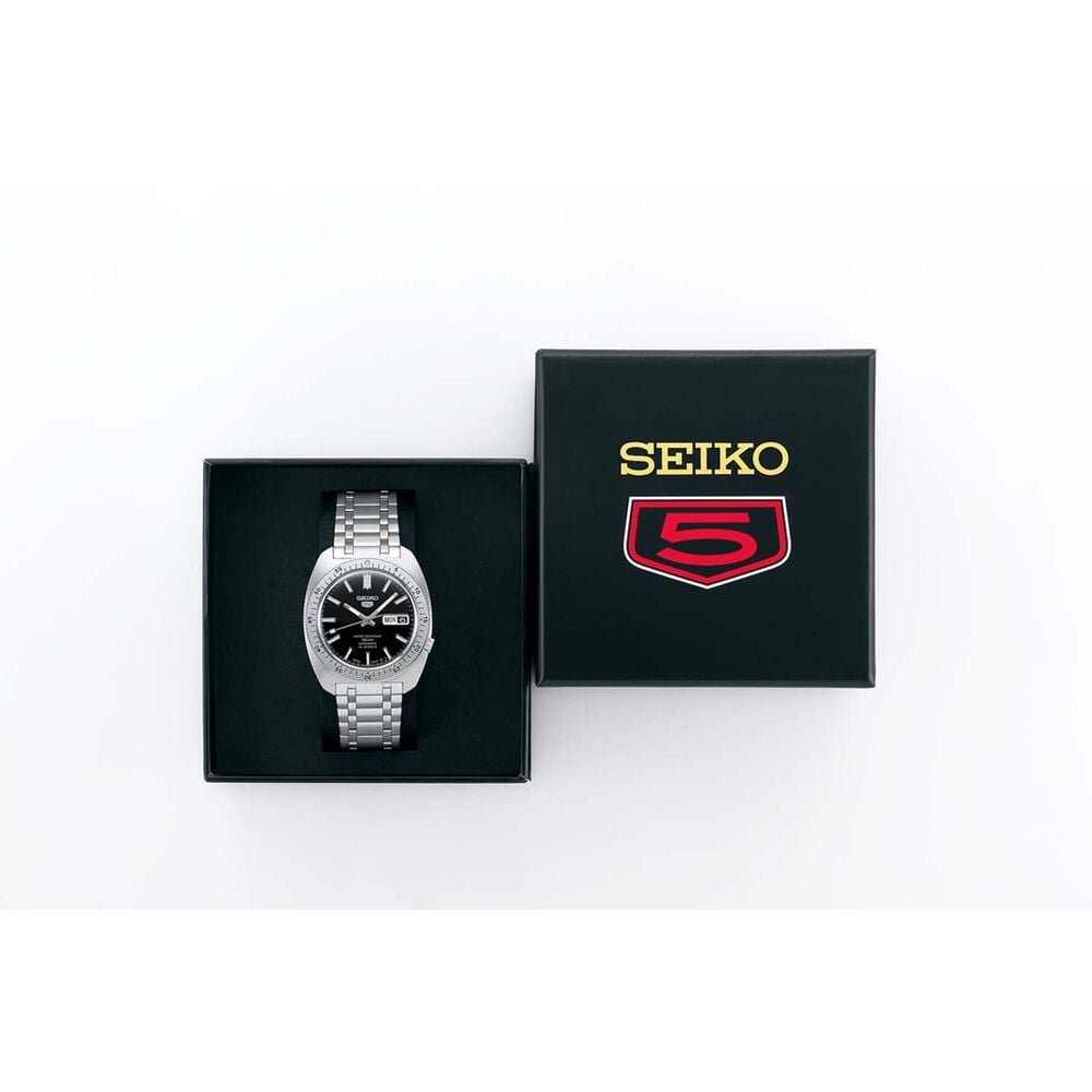 Seiko 5 Sports ‘Gene Kranz’ Recreation Limited Edition 38.2mm Black Dial Steel Bracelet Watch image number 6