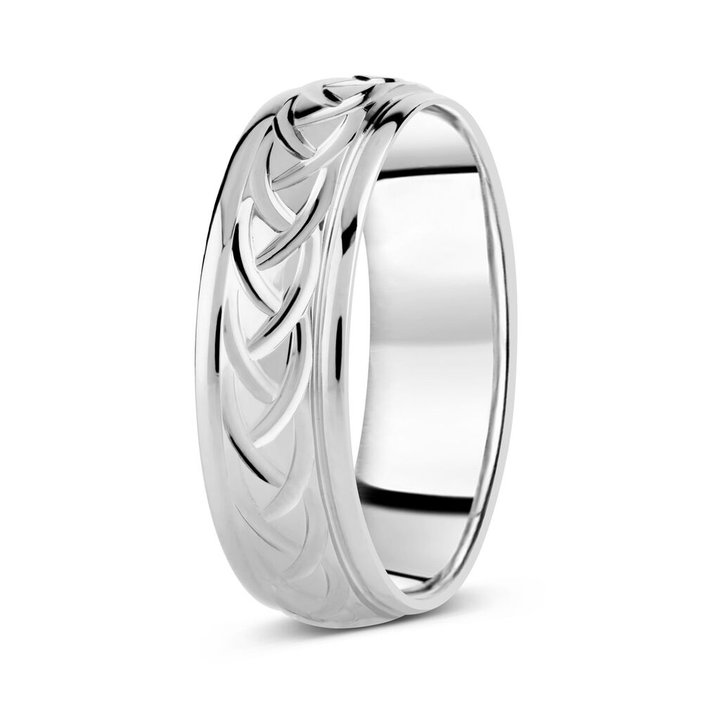 9ct White Gold 6mm Wedding Ring image number 3
