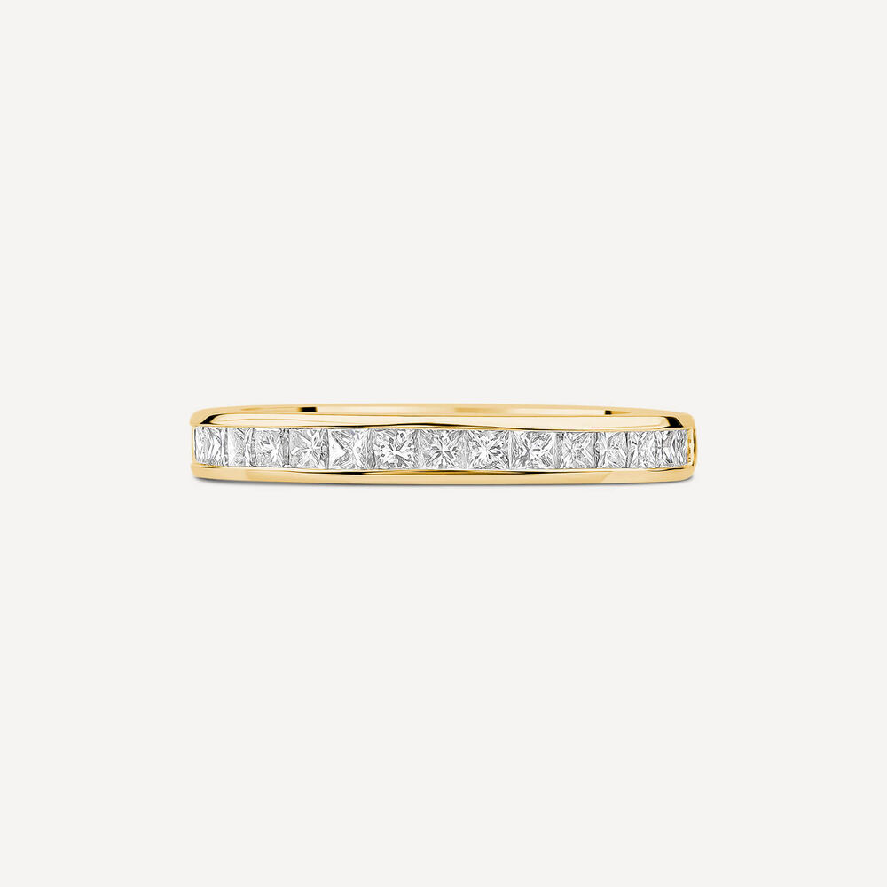 18ct Yellow Gold 2.5mm 0.45ct Princess Cut Diamond Channel Set Wedding Ring - (Special Order)