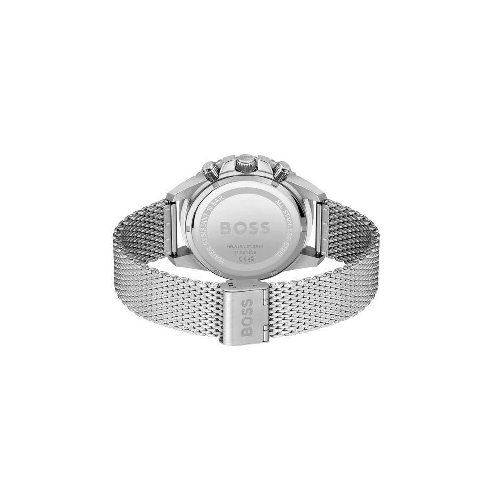 BOSS Admiral 46mm Green Dial Chronograph Steel Case Bracelet Watch image number 2
