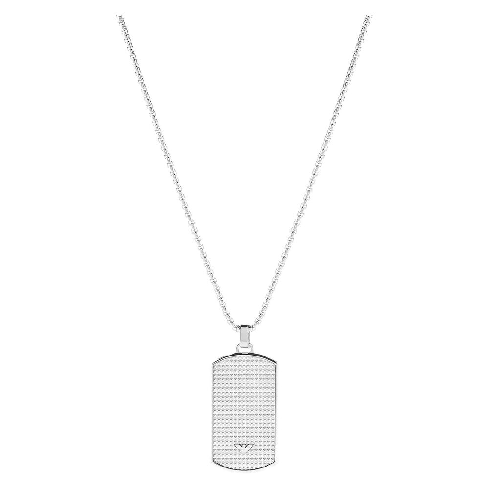 Emporio Armani Stainless Steel Tag Necklace image number 0
