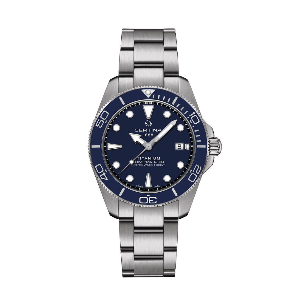Certina DS Action Diver 40.5mm Blue Dial Titanium Bracelet Watch image number 0