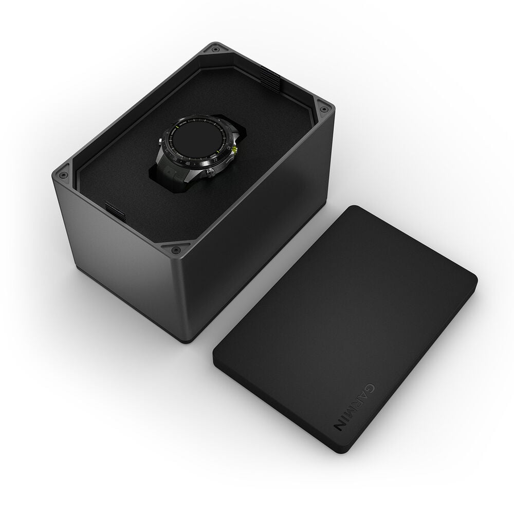 Garmin MARQ&reg; Athlete (Gen 2) 46mm Titanium Case Black Bezel Rubber Strap Watch