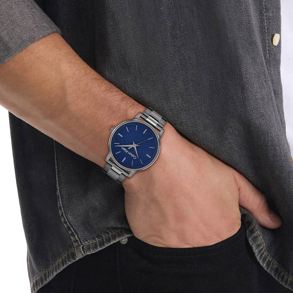 Calvin Klein CK Linked 41mm Blue Dial Stainless Steel Bracelet Watch image number 3