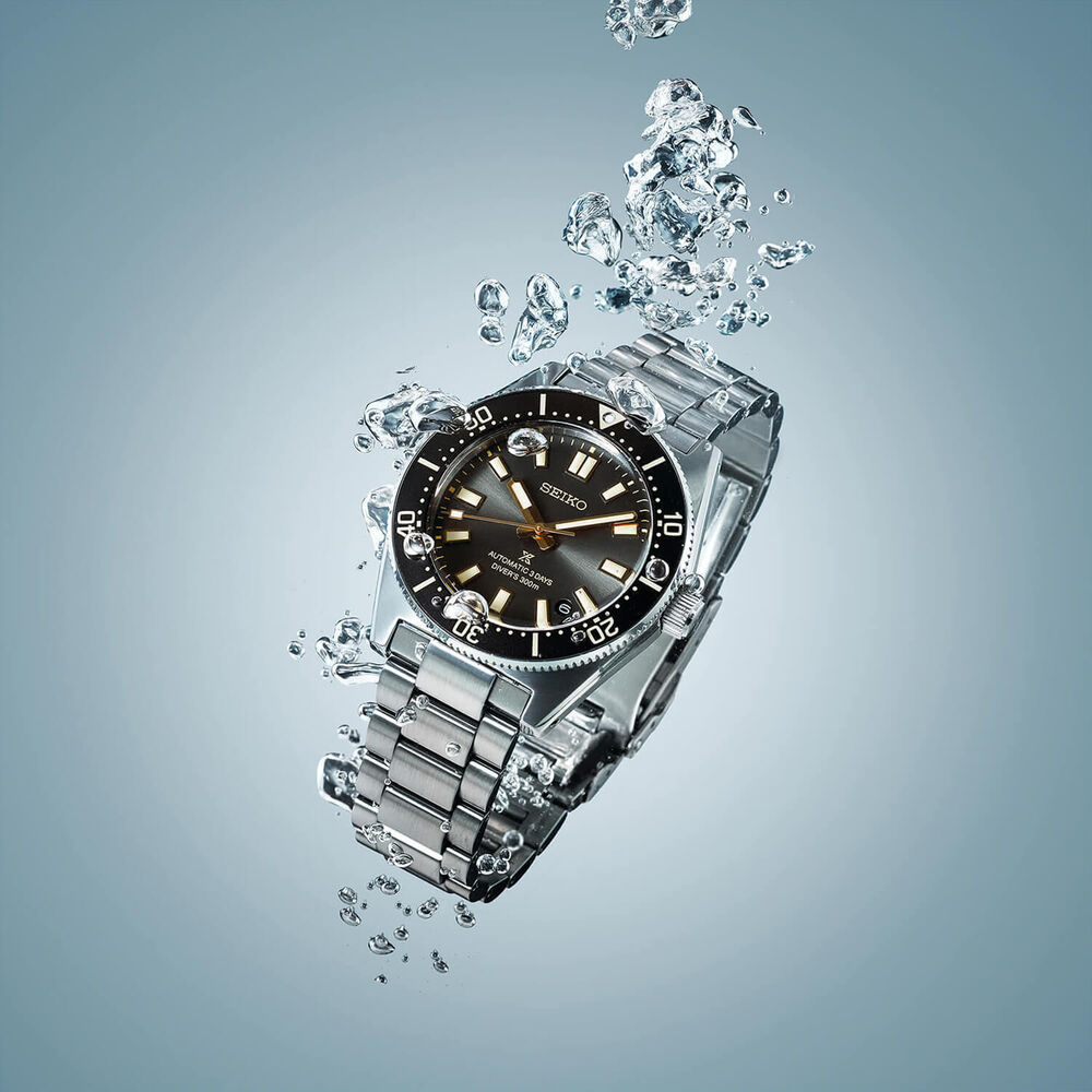 Seiko Prospex 1965 Revival Diver’s 40mm Tide Grey Dial Steel Bracelet Watch image number 5